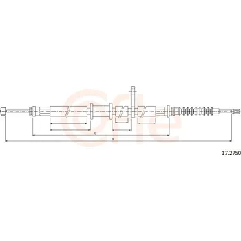Lanko parkovací brzdy Tazne lanko, parkovaci brzda, , 26021GA130, 26021GA140, 26021GA141, 26021GA280, 26021GA300, COFLE, 17.2750