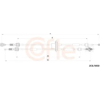 Tažné lanko, ruční převodovka, , COFLE, 92.2CB.FI050