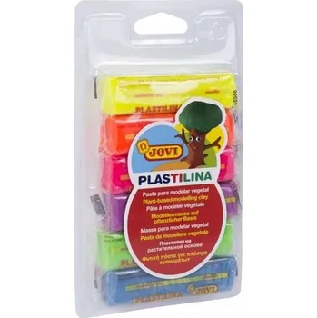 Modelovací hmota Plastelína 6 barev, neonové barvy