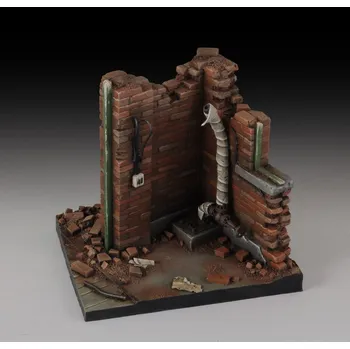 Plastikový model Royal Model 1/35 Factory corner ruin