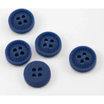 Knoflík Dírkový košilový knoflík - středně modrý - průměr 1,2 cm