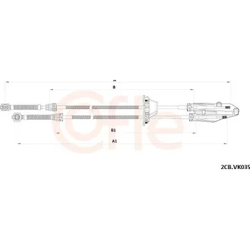 Tažné lanko, ruční převodovka, , COFLE, 92.2CB.VK035