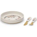 ELODIE DETAILS Silikonový talířek s příborem Blue Garden Light Placement