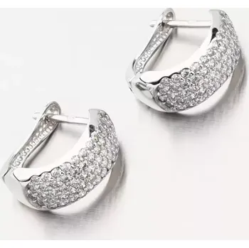 Náušnice Dámské náušnice bílé zlato 585 zirkon 118P-120749