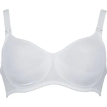 Těhotenské spodní prádlo ANITA Basic podprsenka na kojení bez kostic 5037 bílá Obvod podprsenky: 80, Velikost košíku podprsenky: F