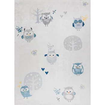Koberec Dywany Łuszczów Dětský kusový koberec Bambino 1161 Owls grey Rozměry koberců: 80x150