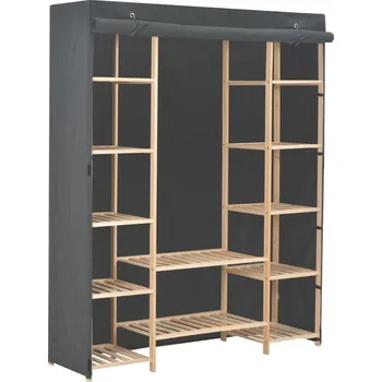 Šatní skříň vidaXL Šatní skříň šedá 135 x 40 x 170 cm textil