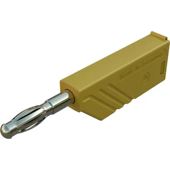 Krokosvorka SKS Hirschmann LAS N WS Au banánek zástrčka, rovná Ø pin: 4 mm žlutá 1 ks
