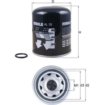 Vysoušecí patrona vzduchu, pneumatický systém, , KNECHT, AL 35