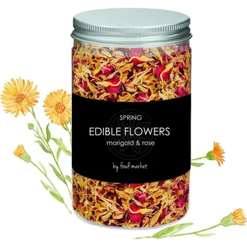 Koření FOOD-MARKET jedlé květy měsíček a růže 20g