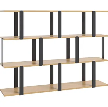 regál Take Me Home Černý dubový modulový regál Inteligo 116 x 160 cm