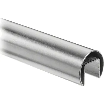 Zábradlí Rámová trubka, O30 x 1,5 mm Rámová trubka, O30 x 1,5 mm, délka 5000 mm, U=14x18, nerez. ocel 304, kartáčovaná