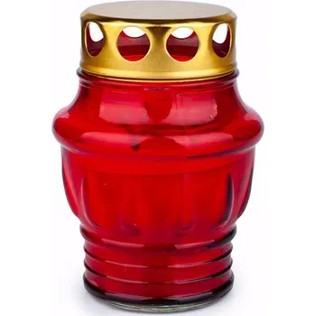 Svíčka Hřbitovní svíčka ve skle PROVENCE 24hodin červená