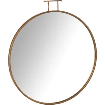 Zrcadlo Zlaté kovové zrcadlo J-line Alio 85 x 77 cm