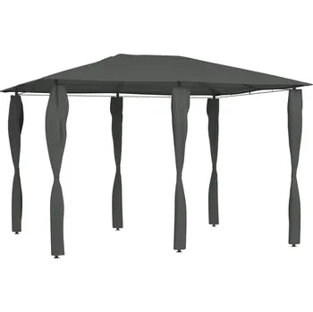 Zahradní altán vidaXL Marketos Altán s krytými sloupky 3 x 4 x 2,6 m antracitový 160 g/m²