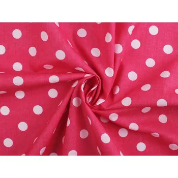 Bavlněná látka / plátno puntíky METRÁŽ - 3 (97) pink