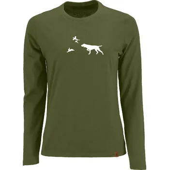 Dámské tričko - dlouhý rukáv - vystavení - XL / Khaki