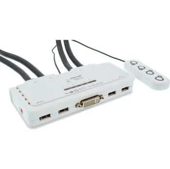 Switch InLine KVM Switch, 4-Fach DVI-D s Audio (61614I)