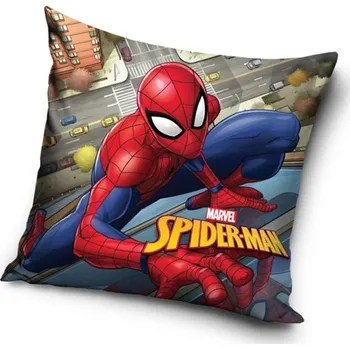 Povlak na dekorativní polštářek Povlak na polštářek Spider-Man nad Městem 40x40 cm