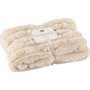 deka Béžový pléd J-line Kley 180 x 130 cm