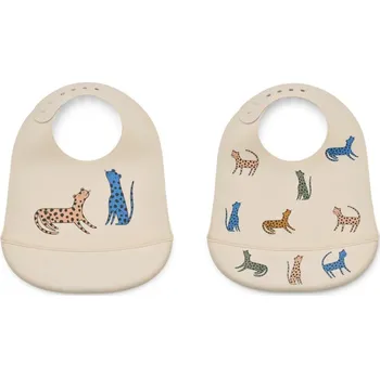 Bryndák LIEWOOD Tilda Silikonový bryndák 2 ks Leopard multi mix