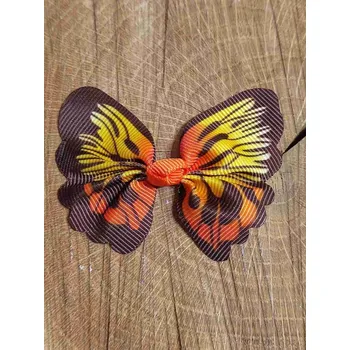 Nášivka Textilní aplikace motýl hnědo oranžový