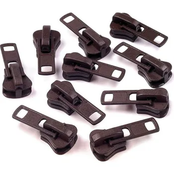 Zip Jezdec ke kostěným zipům No 8 Varianta: 2 (304) hnědá čokoládová, Balení: 10 ks