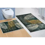 Koupelnové předložky set 3D Pírko - bez výkroje