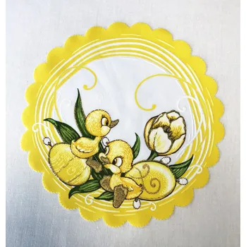 prostírání Velikonoční prostírání 23cm KAČENKY ŽLUTÉ