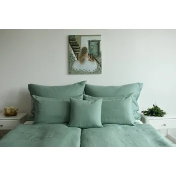 Povlečení Nelly Souprava lněného povlečení - mint 140x200, 70x90
