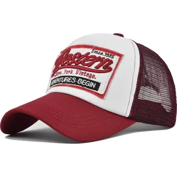 Kšiltovka Kšiltovka Western se stereoskopickou výšivkou | stylová čepice s kšiltem - Víno