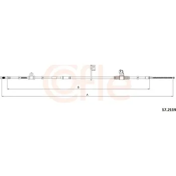 Lanko parkovací brzdy Tažné lanko, parkovací brzda, , COFLE, 92.17.2119