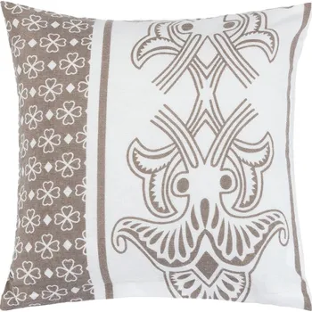 Povlak na polštářek Bellatex Povláček flanelový 40x40 cm Ornament kávová