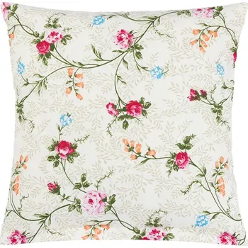 Povlak na polštářek Bellatex Povláček bavlněný 40x40 cm Růžička růžová, zelená