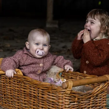 LULLABY PLANET Fyziologický silikonový dudlík 2 ks vel. 1 Rose Quartz & Beach Sand