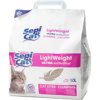 Podestýlka pro kočku Sepicat LightWeight Ultra Antibakteriální stelivo pro kočky - 10 L