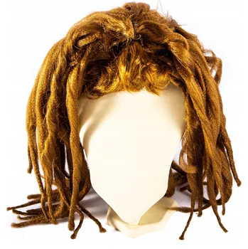 Karnevalová paruka Midex paruka polodlouhé vlasy středně hnědá