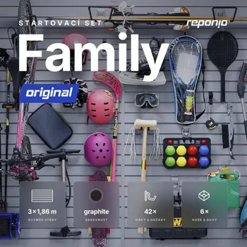 Dílenský regál REPONIO REPONIO Startovací set FAMILY graphite STARTKITFAMILY