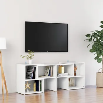 Televizní stolek vidaXL Marketos TV skříňka bílá 104 x 30 x 52 cm kompozitní dřevo