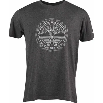 Pánské tričko Hi-Tec Canid Pánské outdoorové tričko Dark Grey Melange, Vel.L