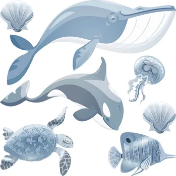 Samolepící dekorace PASTELOWE LOVE Samolepky na zeď Animals Ocean