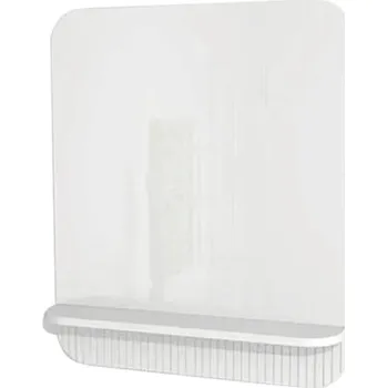 Koupelnový nábytek Zrcadlo do koupelny Devo Gloria 2.0 s bílou poličkou 86 x 86 cm GL2-LUPL86-2-F83