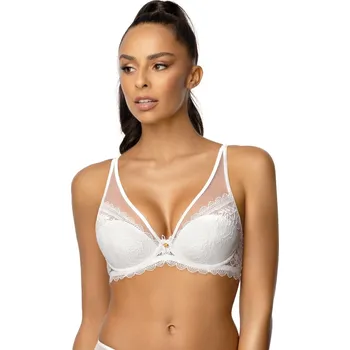 Podprsenka Bílá krajková push-up podprsenka Mat Estelle Mat M-0198/11 Estelle Velikost: 75C