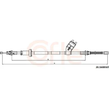 Lanko parkovací brzdy Tazne lanko, parkovaci brzda, , 52128510AE, 52128510AG, COFLE, 20.160B507