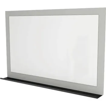 Zrcadlo Zrcadlo do koupelny v rámu Devo Vena 2.0 s poličkou 110 x 70 cm šedá matná/černá VE2-LUPL110-F76