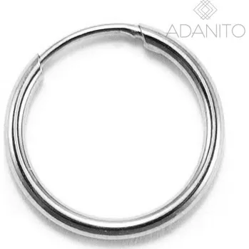 Náušnice Zlatá náušnice kroužek z bílého zlata kusovka