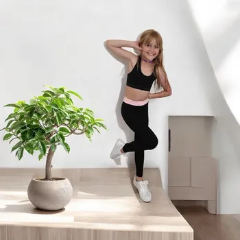 Dívčí legíny DÍVČÍ LEGÍNY S JEDNOROŽCEM B84906 VELIKOSTI 92-128 Velikost: 92/98, Barva: Černo/růžová