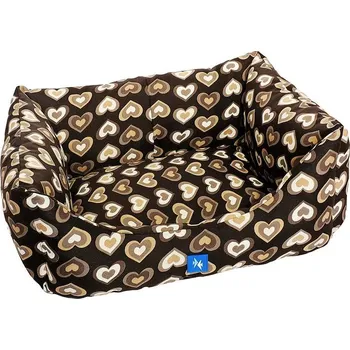 Pelíšek pro psa PROFIZOO Pelech Bojar 70 vzor hnědá srdíčka (Spylon)