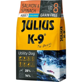 Krmivo pro psa 10kg JULIUS K-9 Adult losos a špenát suché krmivo pro psy