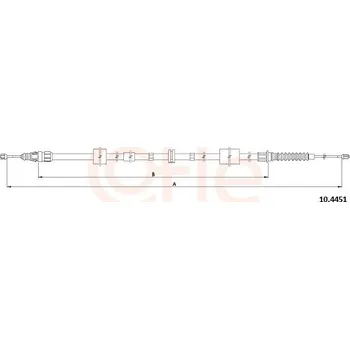 Lanko parkovací brzdy Tažné lanko, parkovací brzda, , COFLE, 92.10.4451